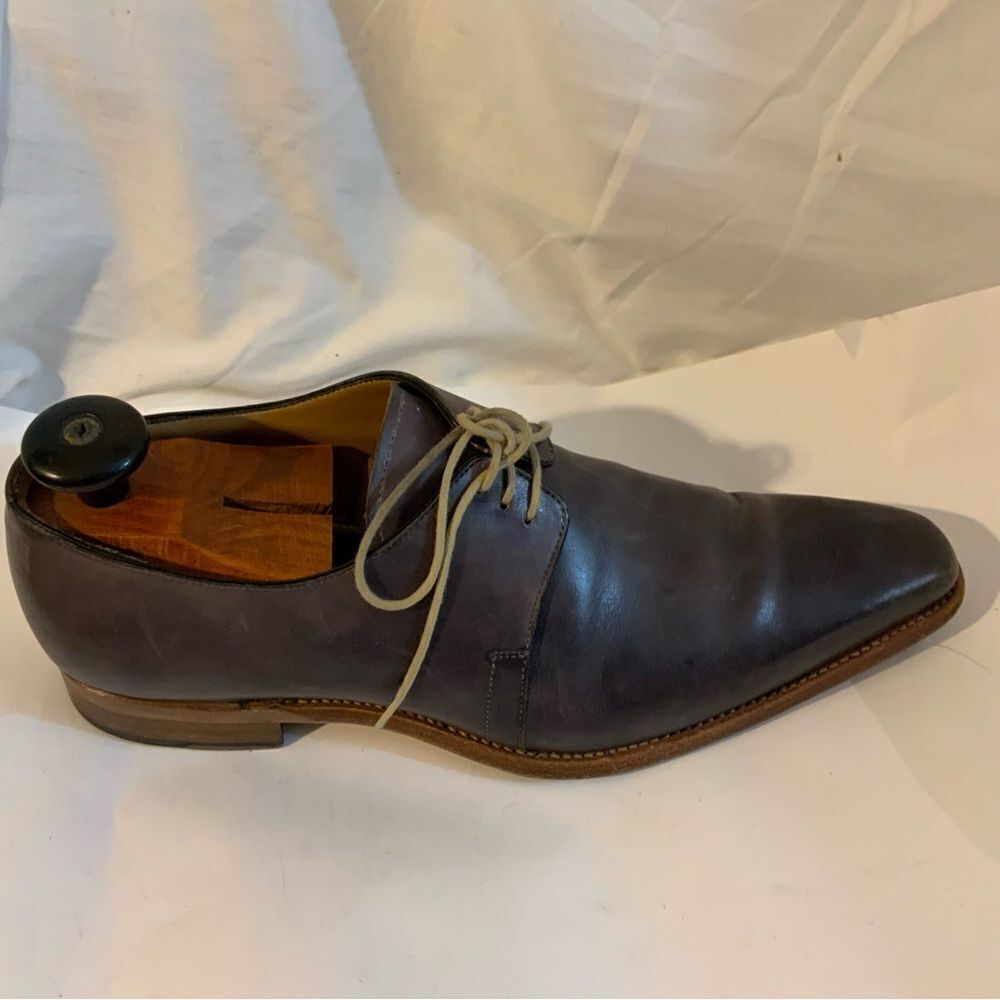 Carlos Santos Mens Dress Shoes 9 Distressed purple Leather